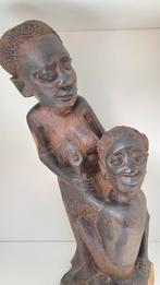 Makonde houtsnijwerk beeld ebbenhout (vintage), Ophalen