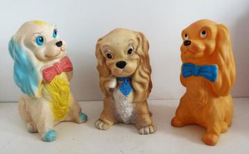 3 x Lady piepfiguren Rubbertoys Made in Italy beschikbaar voor biedingen