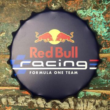 Metalen Bierdop wandbord Red Bull racing
