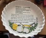 Vintage quiche lorraine vorm/oven schaal/schaal keramiek, Huis en Inrichting, Woonaccessoires | Schalen en Manden, Ophalen, Rond