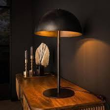 Bijzonder Mooie Elegante Metalen Tafellamp | Mat Zwart | NW!, Huis en Inrichting, Lampen | Tafellampen, Nieuw, Minder dan 50 cm