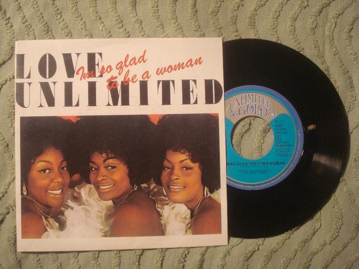 Love Unlimited 7" Vinyl Single: ‘I’m so glad to be a woman’, Cd's en Dvd's, Vinyl Singles, Zo goed als nieuw, Single, Pop, 7 inch