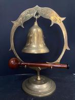 messing gong met houten mallet, 21 cm hoog, verzenden kan, Ophalen of Verzenden, Koper