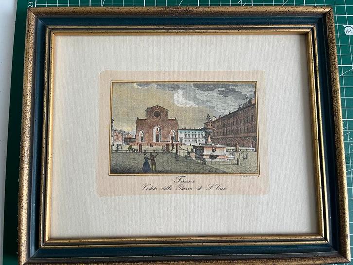 A. Parboni ets in lijst, Antiek en Kunst, Kunst | Etsen en Gravures, Verzenden