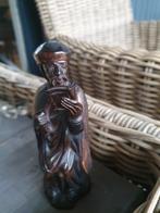 Houten beeldje van een lezende monnik 18 de eews, Antiek en Kunst, Kunst | Beelden en Houtsnijwerken, Ophalen of Verzenden