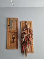 Wanddecoratie Hout & Bloemen, Huis en Inrichting, Woonaccessoires | Overige, Ophalen of Verzenden, Zo goed als nieuw