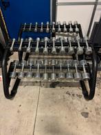 Technogym Set Chrome Dumbbells 1 - 10 KG met Rek, Ophalen of Verzenden, Dumbbell