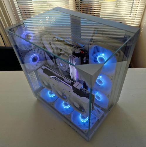 Custom High End Gaming Game PC Computer Desktop Wit 5800 X3D, Computers en Software, Desktop Pc's, Zo goed als nieuw, 4 Ghz of meer