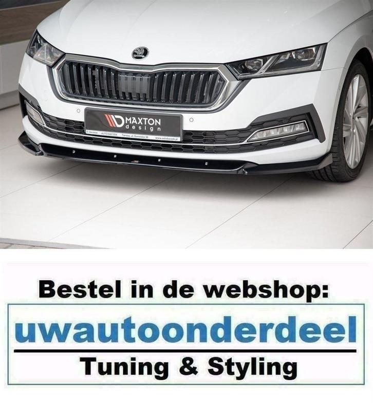 Maxton Spoiler Lip Splitter Voor Skoda Octavia MK4 Standaard, Auto diversen, Tuning en Styling, Verzenden