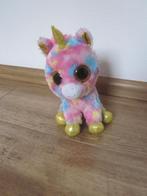 TY pastelkleurig zacht pluche gouden eenhoorn knuffel, Ophalen of Verzenden, Nieuw, Paard