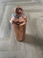 Antieke Koperen Kruik met Schroefdop - 31cm, Ophalen of Verzenden, Koper