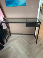 Modern Bureau met Glazen Blad ikea Vittsjo, Ophalen, Zo goed als nieuw, Bureau