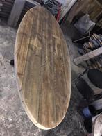 Mooie robuuste ovaal tafel van gebeitst steigerhout, Huis en Inrichting, Tafels | Eettafels, Ophalen of Verzenden, Nieuw, Ovaal
