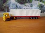 Tekno - Scania 141 - V8 - met 3 assige containertrailer, Hobby en Vrije tijd, Modelauto's | 1:50, Ophalen of Verzenden, Zo goed als nieuw