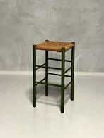 Jaren 70 kruk vintage barkruk groen kookeilandkruk bar stool, Ophalen, Gebruikt, Met voetsteun, 60 tot 90 cm
