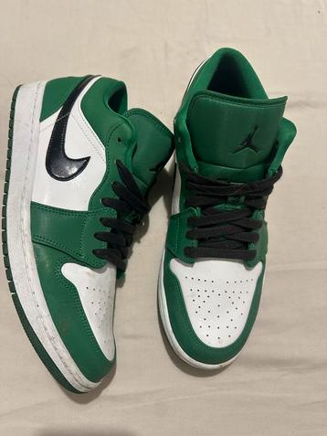 Jordan 1 Groen/Wit/Zwart - Maat 45 beschikbaar voor biedingen