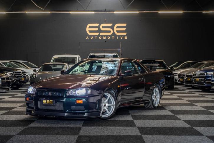 Nissan Skyline R34 GTR V-spec Midnight Purple II, Auto's, Nissan, Bedrijf, Te koop, Skyline, 4x4, Benzine, Coupé, Handgeschakeld