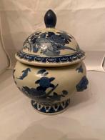 Japanse Gemberpot met Deksel - Blauw Wit, Antiek en Kunst, Ophalen of Verzenden