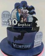 Taartsteker/Toppers Wednesday 16X14cm handgemaakt, Ophalen of Verzenden, Nieuw, Taarten, Versiering