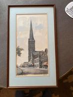 Aquarel Lambertuskerk Hengelo - A. Brouwer, Ophalen of Verzenden