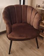 Fauteuil Bruin Velours, Ophalen, Nieuw