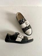 J49 Gabor maat 38 leren sneakers schoenen leer zwart wit, Zwart, Gabor, Ophalen of Verzenden, Sneakers of Gympen