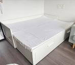 Brimnes Bedbank 80x200 + 2 matrassen, Ophalen, Eenpersoons, Wit, Zo goed als nieuw