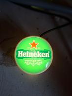 Heineken Tap Embleem Verlicht Reclamebord, Ophalen of Verzenden, Gebruikt, Reclamebord, Plaat of Schild, Heineken