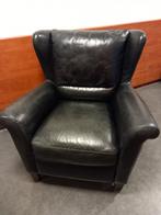 Luxe fauteuil Natuzzi zwart leer, 75 tot 100 cm, Minder dan 75 cm, Leer, Zo goed als nieuw
