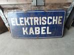 Elektrische kabel. Emaille bord., Reclamebord, Ophalen of Verzenden