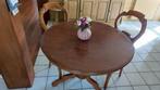 Biedermeier tafel en 3 stoelen Brocante, Ophalen