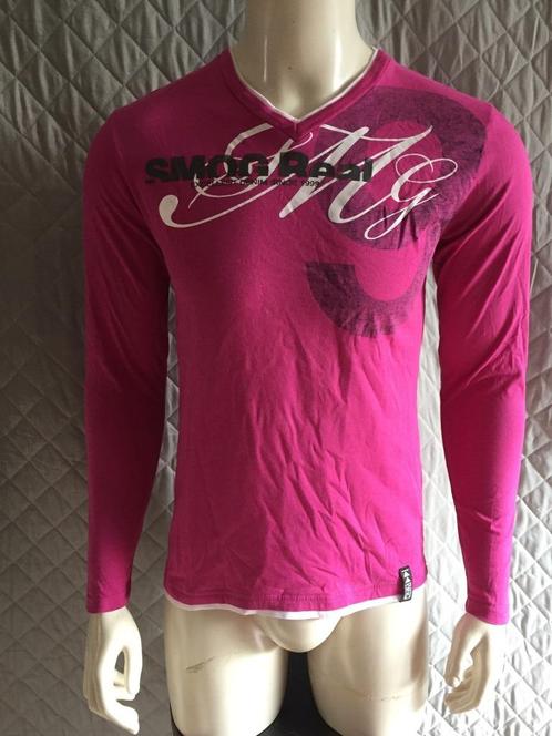 Smog roze longsleeve S  (1B17), Kleding | Heren, Truien en Vesten, Gedragen, Roze, Ophalen of Verzenden