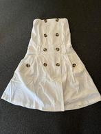Strapless jurk met mooie details! S, Ophalen, Wit, Nieuw, Maat 36 (S)