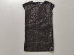 Feestelijke, zwarte, glitter Tumble 'n Dry jurk-maat 134/140, Tumble 'n Dry, Gebruikt, Meisje, Ophalen of Verzenden