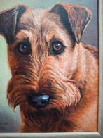 Ierse Terrier . Schilderij  ., Antiek en Kunst, Ophalen of Verzenden