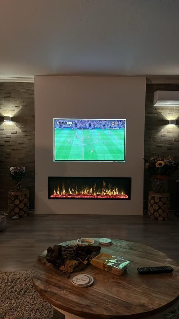 Cinewall op maat inclusief sfeerhaard ACTIE!!, Huis en Inrichting, Haarden, Zo goed als nieuw, Elektrische haard, Ophalen of Verzenden
