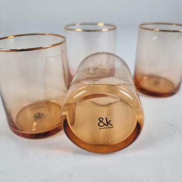 &Klevering waterglazen set oranje (4 stuks) beschikbaar voor biedingen
