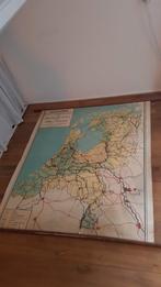 Eenvoudige schoolkaart Luinge Nederland 1940 min Flevoland, Ophalen of Verzenden, Aardrijkskunde