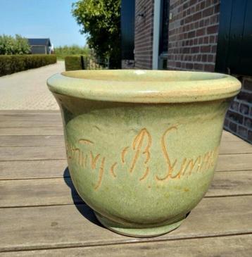 Groene Plantenpot Aardewerk beschikbaar voor biedingen