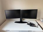 Dubbel scherm met standaard, Computers en Software, Monitoren, Ophalen, IPS, Full HD, Zo goed als nieuw