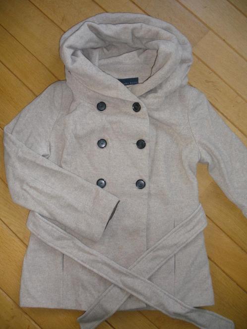 ZARA Basic jas cardigan coat zand wol maat M, Kleding | Dames, Jassen | Winter, Zo goed als nieuw, Maat 38/40 (M), Beige, Ophalen of Verzenden
