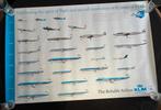 KLM Poster Vliegtuigtypen 1919-2004 - Nieuw!, Ophalen of Verzenden, Nieuw, Kaart, Foto of Prent
