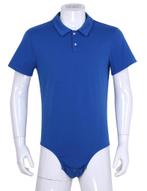 Blauwe heren romper met kraag / volwassenen drukkruis luier, Verzenden, Blauw, Nachtkleding