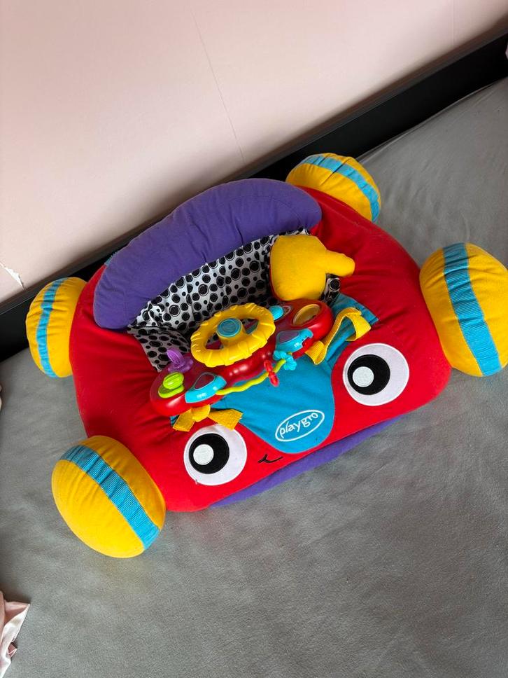 Playgro Comfy Car - Pluchen zitkussen Baby, Kinderen en Baby's, Speelgoed | Babyspeelgoed, Gebruikt, Overige typen, Met licht