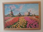 Schilderij van puzzelstukjes Hollands landschap, Ophalen