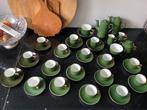 24-delig kinderserviesje groen met goud porselein begin 1900, Antiek en Kunst, Ophalen of Verzenden