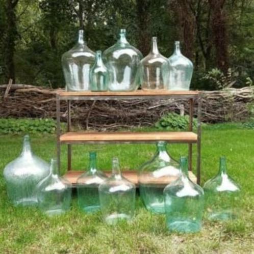 Oude vintage gistflessen wijnflessen bottelfles, Tuin en Terras, Tuinvazen, Gebruikt, Ophalen of Verzenden