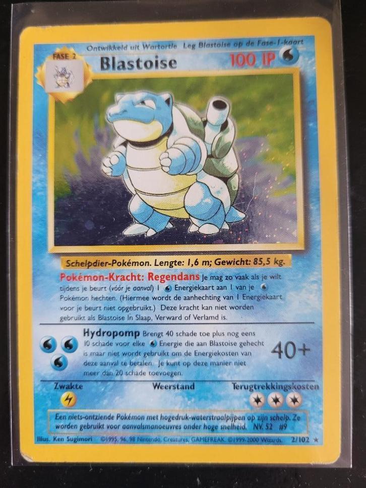 Blastoise (BS 2) Base Set - Singles - NL, Hobby en Vrije tijd, Verzamelkaartspellen | Pokémon, Gebruikt, Losse kaart, Foil, Verzenden