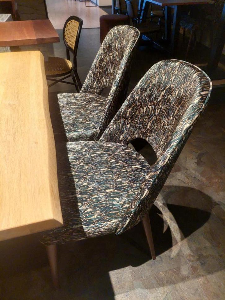 Eetkamer stoelen Milou ** 8 stuks **, Huis en Inrichting, Stoelen, Nieuw, Vijf, Zes of meer stoelen, Hout, Stof, Overige kleuren
