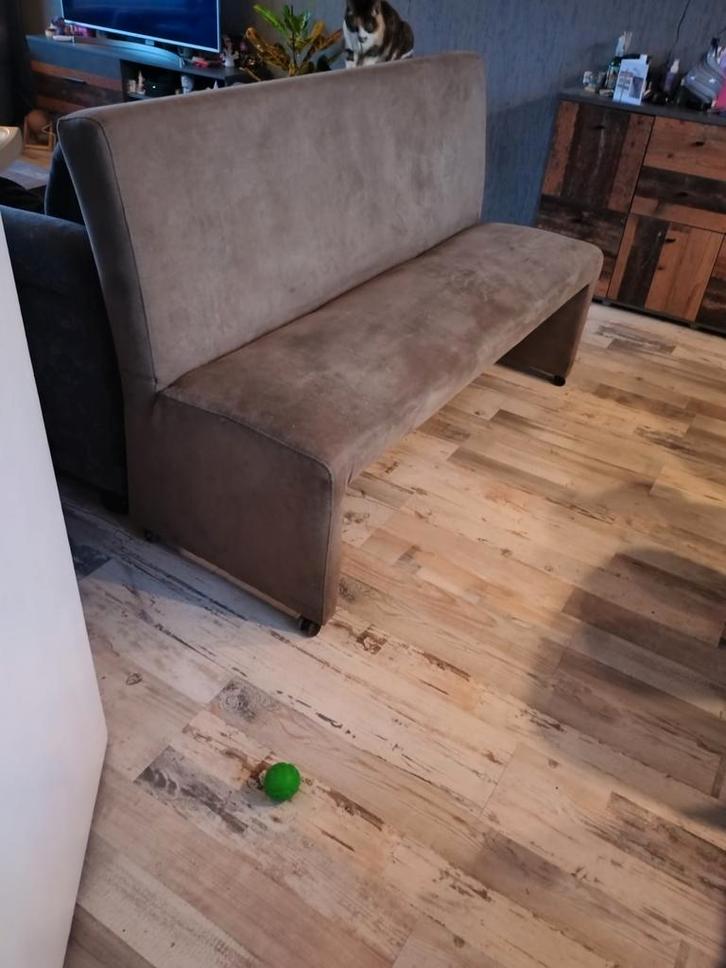 Eetkamerbank met rugleuning, Antiek en Kunst, Antiek | Meubels | Stoelen en Banken, Ophalen of Verzenden